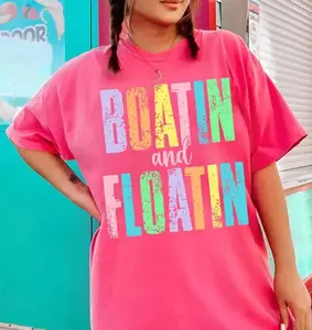 Comfort Colors Boatin and Floatin Shirt, Summer Lake Tee, Lake Life T-shirt, Vacation Outfits , Lake Vibes