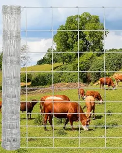Cattle Farm Fence, 5 ft x 328 ft Galvanized Wire Fencing for Goat, Deer, Hog Yard Livestock Animals Protection