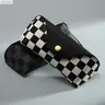 2026 Trendy U-Shaped Glasses Case Plaid Leather Sunglasses Case with PVC Buckle Portable Protective Eyewear Holder Scratch-Resistant Soft Lining Travel Storage Case for Women Men Daily Use,summerwins