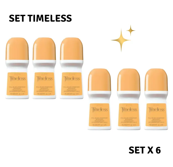 Timeless roll-on deodorant set. Includes 6 roll-on deodorants By AVON