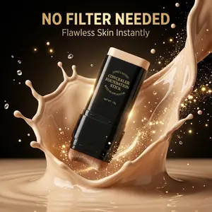 Must-Have 6-Color Dual-Ended Foundation Stick for Concealer & Highlighter – Acne Marks, Nose Contour, Flawless Finish, Long-Wear Duo Luminous Silk, Versatile Cosmetic Tool for Daily Use flawless filter trout mouth lip liner daniela katseye eyeliner j curl