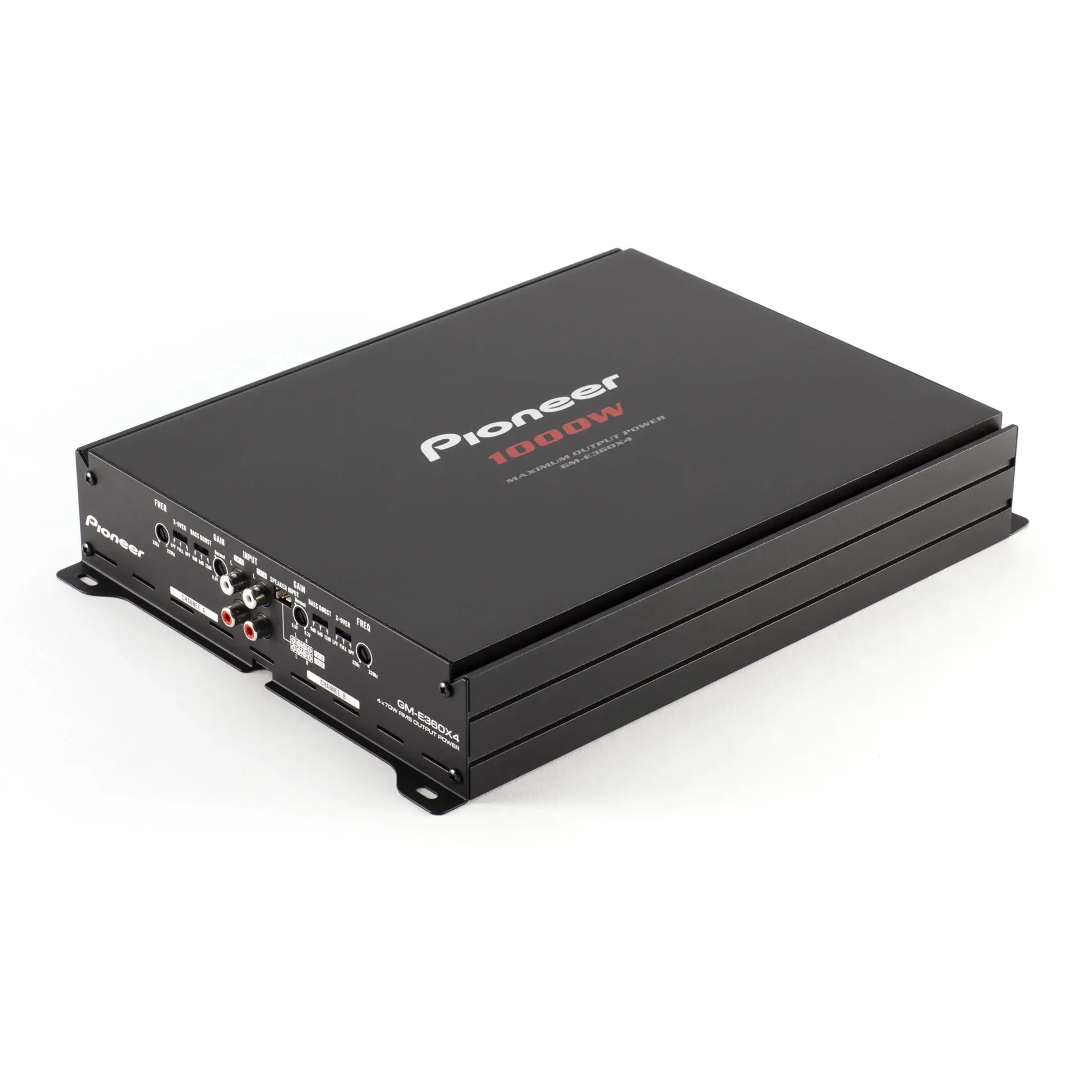 Pioneer GM-E360X4 4-Channel Bridgeable Car Amplifier - 1000W Max Power with HPF/LPF & Adjustable Bass Boost for Unmatched Sound Quality