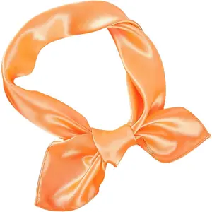 Satin  Scarf for Women, Silk-Like Square Hair Wrap for Sleeping, Non-Slip Twill Bandana &  Scarf