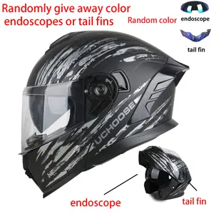 model 815 Motorcycle facelift helmet with dazzling colored lenses, large tail wing design, contrasting color print suitable for handsome and versatile men and women, giving away transparent lenses as a first choice for boyfriends