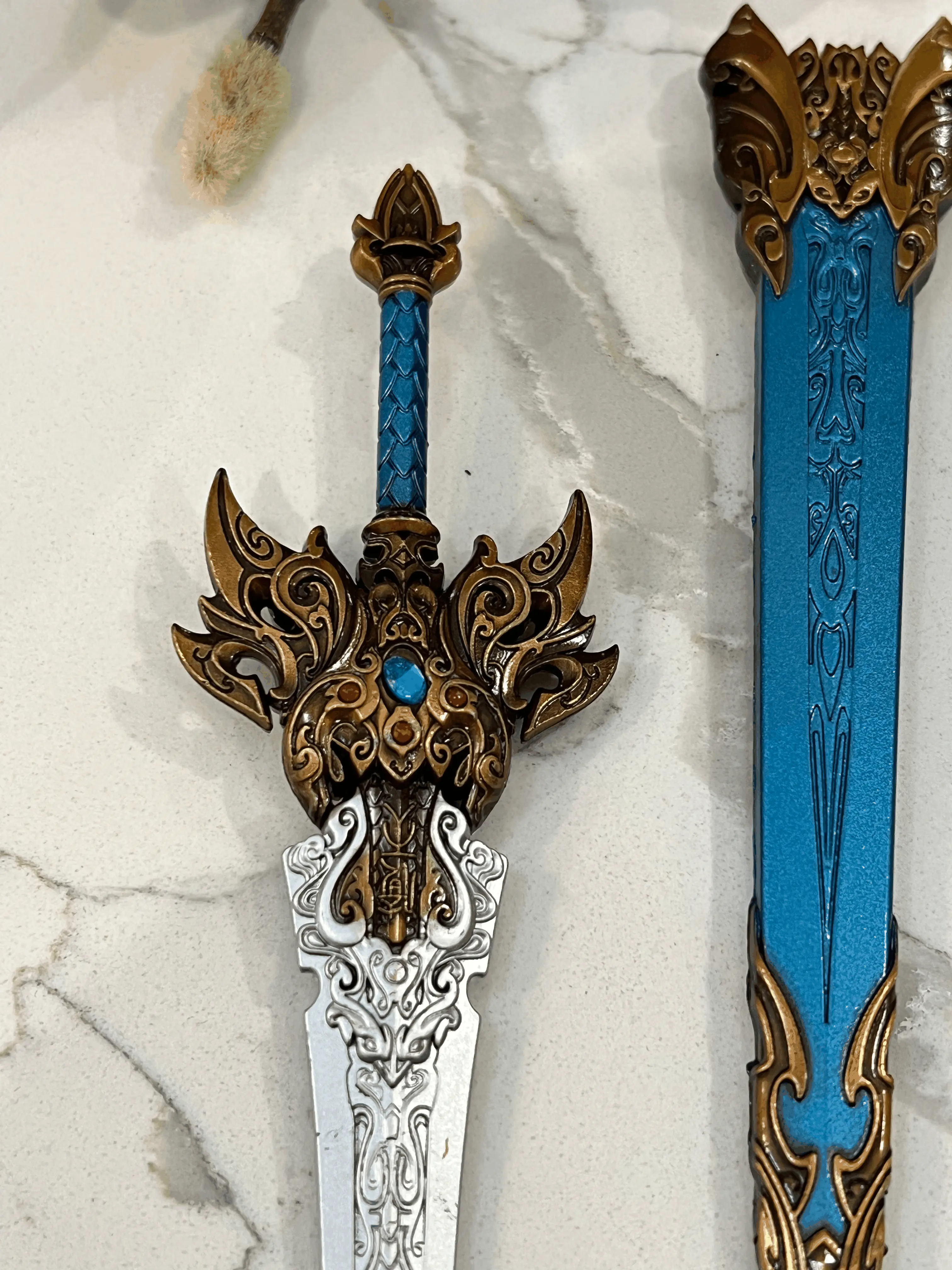 Metallic blue Ritual Athame / Dagger Black, steel  ritual dagger