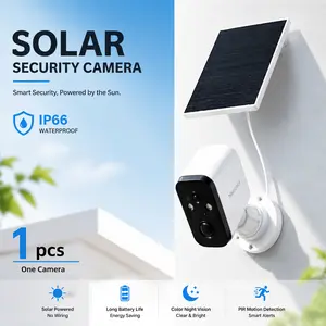 1/2pcs Outdoor Solar Camera, 960P, Wi-Fi Connection, HD Night Vision, IP66 Waterproof, Two-Way Audio, Smart Motion Detection, Encrypted Cloud Storage.【Nkccnur】