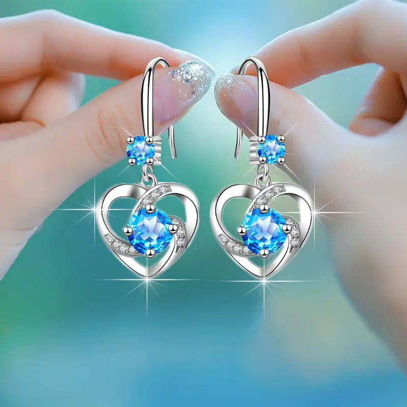 New Love Pendant Earings Heart Necklace For Woman Fashion Pendant Earrings Jewelry