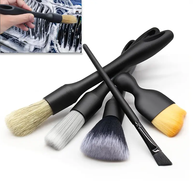 professional car care kit Car Valeting Kit 5 Counts Set Soft Professional Portable Brush for Car Interior Cleaning & Dust Removal Car Interior Cleaning Brush Set Cleaning Supplies Car Detailing Products Automotive wash accessories high power vacuum tiktok