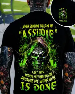 Chaosmoda Generation X When Someone Calls Me An A*shole Custom Year Skull T-shirt