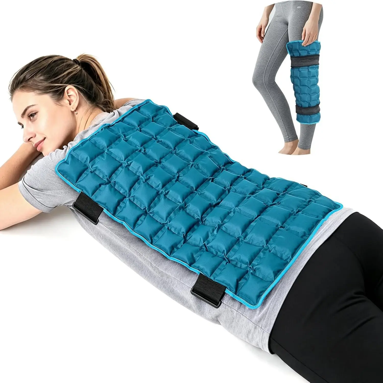 Large Reusable Cold Compress Therapy Ice Pack, 13x21" Cold Pack for Back, Shoulder, Neck, Waist, Lumbar - Post-Exercise Care Freezer Cooling Pad