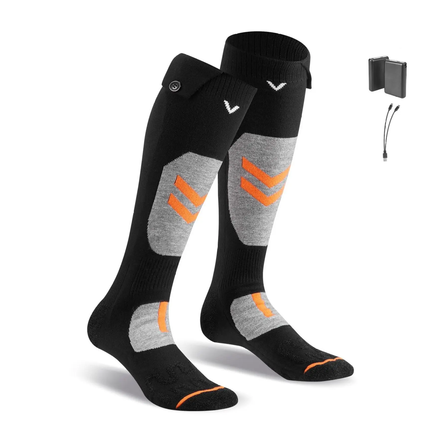 Heated Socks Rechargeable, 10000mAh Electric Socks with APP Control, 4 Heat Levels, Foot Warmer for Men Women, Hiking, Camping, Skiing Default