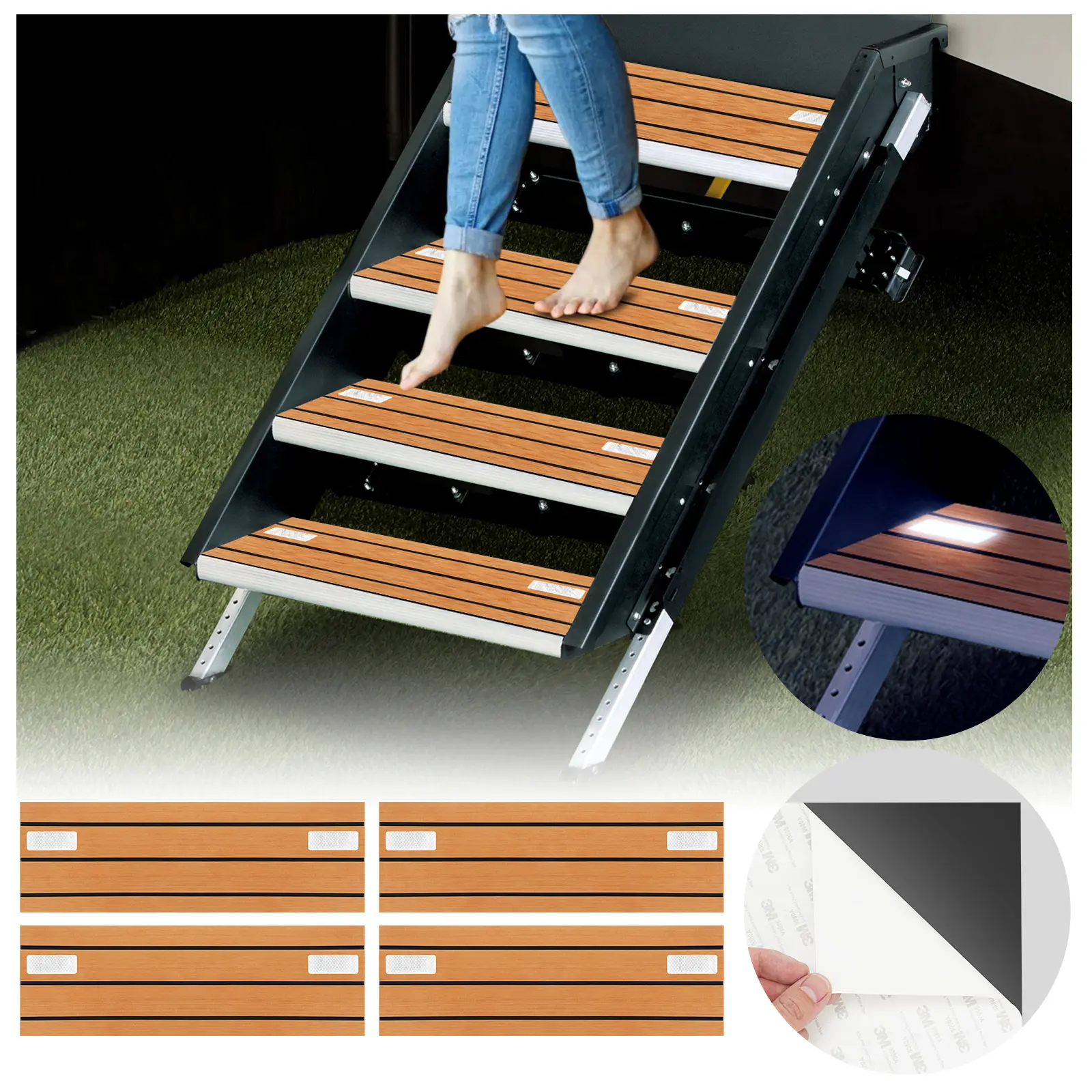 RV Step Covers 4 Pack – Slip Resistant EVA Foam Camper Step Covers ...