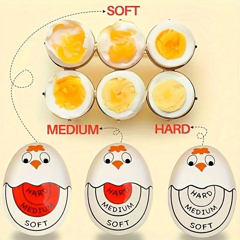 Egg Timer and Egg Holder, Kitchen Fun Soft Boiled and Hard Boiled Egg Timer in or Random Colors, Easy to Read for Perfect Cooking, Home, kitchenware, kitchen gadgets, Timers for Cooking