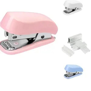 Mini Pink Stapler with Staples - Cute and Compact Design for Students, Office, or Desk Use