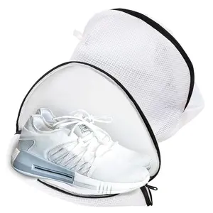 LMMAKE Durable Mesh Laundry Bag for Shoes & Sneakers Strong Polyester Material with Secure Zipper Closure Machine Washable Ideal for Travel & Home Use Protects Lingerie & Stockings Cleaning
