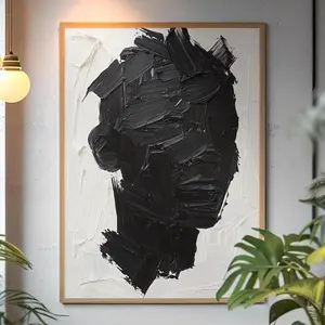 Abstract Face Print Black Excellence Art | African American Modern Wall Decor | Afrocentric Minimalist Portrait