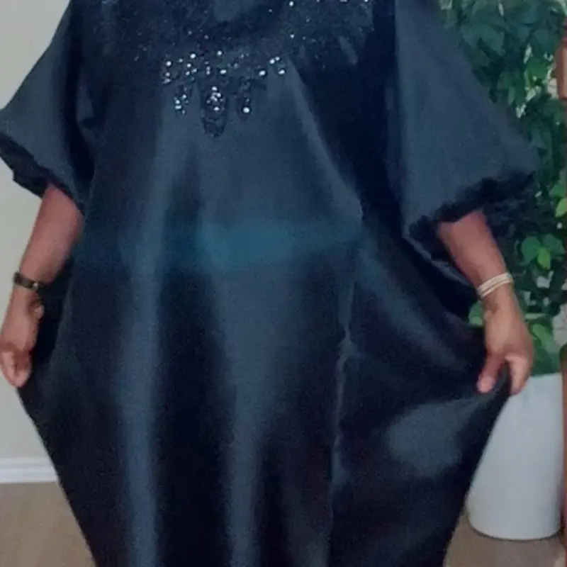 Mikado Boubou Women's Wear Clothes Costume in navy blue Color No Specific Attributes or Features Mentioned
