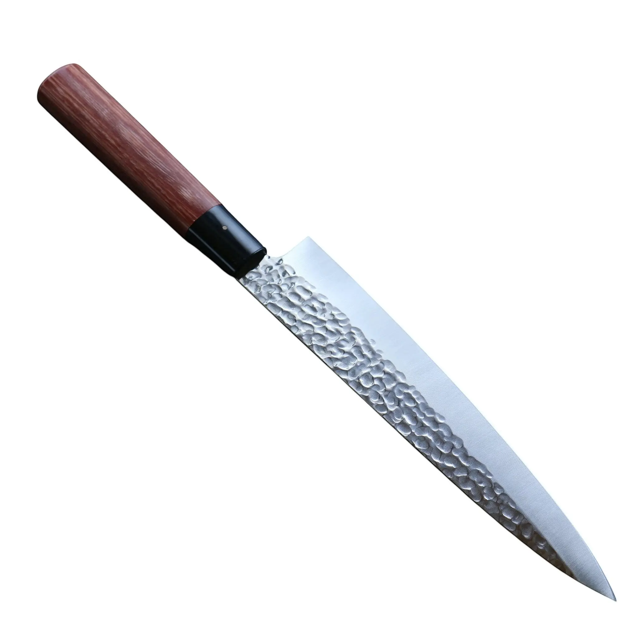 Kanetsune KC-958 Gyuto Chef Knife 9.5" – DSR-1K6 High Carbon Steel, Tsuchime Hammered Finish, Wood Handle Blade Cutlery