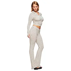 BLARE TRACKPANT - CREAM POLKA DOT