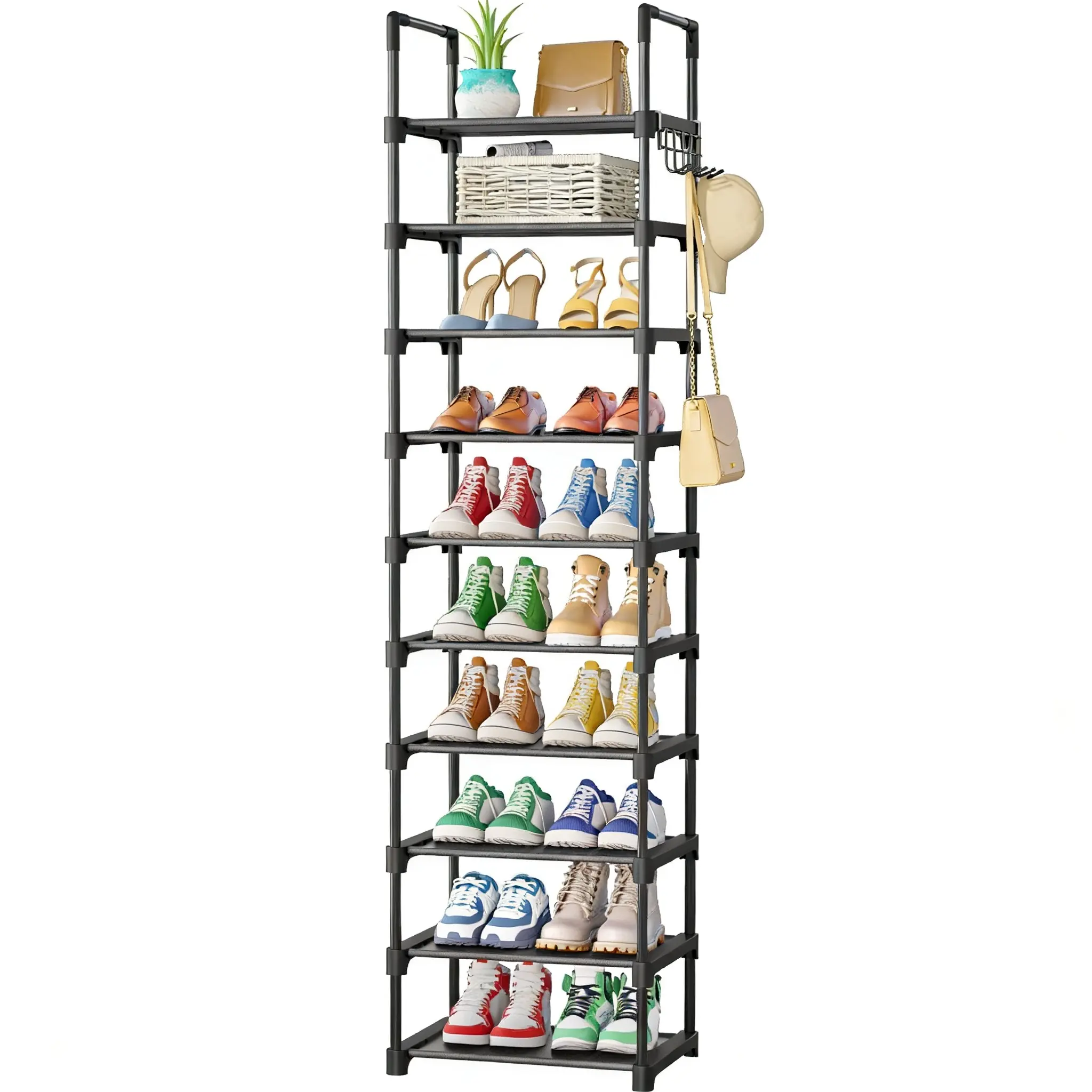 7-10 Tier Shoe Rack with Dustproof Cover – Space Saving Shoe , Easy Assembly for Closet, Entryway & Bedroom 7-10 Tier Shoe Rack with Dustproof Cover – Space Saving Shoe , Easy Assembly for Closet, Entryway & Bedroom