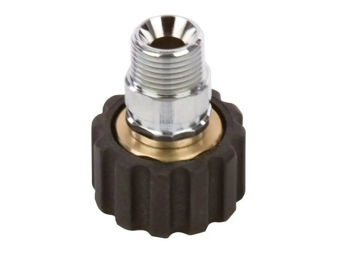 Forney 75109 High Pressure Water Hand Tight M22F x 0.37 in. Male Screw Coupling with Metric Threads