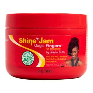 Ampro Shine-n-Jam Magic Fingers Gel for Braids - 8 oz Hair Gel Haircare based curl cream