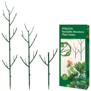 6 Pack of Stackable Monstera Plant Support - Garden Stakes for Indoor and Outdoor Plants, Great for Climbing, Potted Pothos and Philodendron