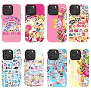 Shopkins Unicorn Phone Case Set, 8 Designs Cute Cartoon Aesthetic Covers for iPhone 17161514131211 Pro MaxPlus