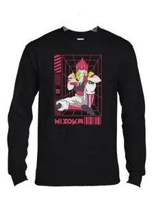 Hunter X Hunter Hisoka Sitting Long Sleeve Black T-Shirt for Men