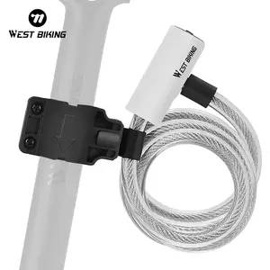 WEST BIKING Bicycle Cable Lock, Portable Anti-Theft Bike Wire Lock with 2 Keys, E-Bike Scooter Motorcycle Safety Lock