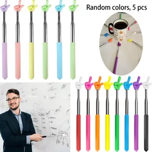 Pointer Finger Stick, Extendable Colorful Finger Pointer Stick, Mini Retractable Pointer for Presentation, Whiteboard, Blackboard, Supplies