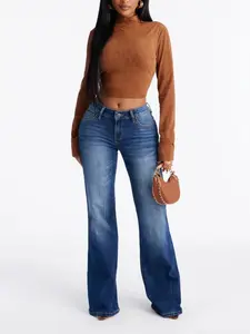 Camden Low Rise Stretch Flare Jeans - Dark Wash