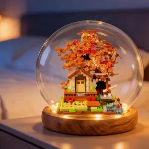 Dreamy Sakura Tree House Building Kit (690 Pcs) for Kids- Cherry Blossom Treehouse Building Set for School Classroom Class, Realistic Details, Desktop Decor, Creative Birthday Gift for Girls & Teens