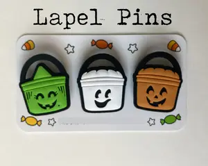 Boo Bucket PVC Lapel Pins