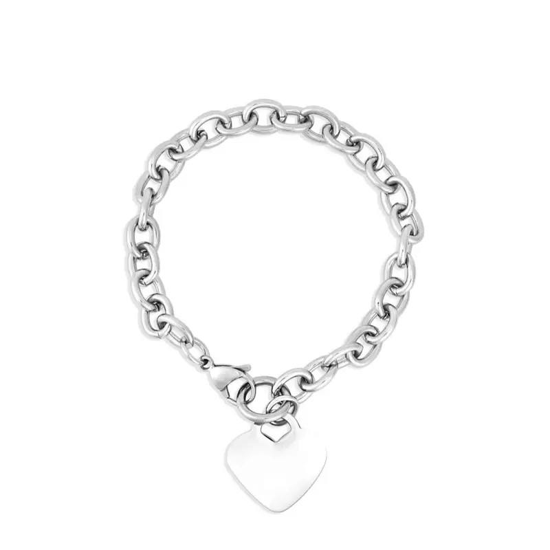 Steel Bonds - Engravable Heart Anklet. Tarnish and water resistant. Suitable for everyday wear!