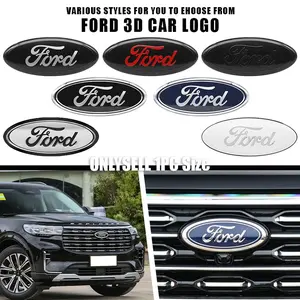 11.4cm 14.3cm 17.5cm 1Pc Car Badge Logo Front Grille Hood Trunk Badge Decorative Cover Car Logo, Car Accessories, Suitable for Ford Focus mk2 mk3 Fiesta mk7 Ranger Mondeo mk4 S-MAX Kuga, Vehicle Exterior Decoration