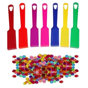7 Piece Bingo Game Wand Set with 100 Random Color Discs, Perfect for Large Group Games, Family Game Night, Party Games, Party Table Game, Durable