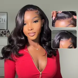 West Kiss 250% Density Right Side Part Glueless LayerCut Wig 6x8 Lace Closure Wig Body Wave Pre Cut Pre Bleached Ready Go Wigs