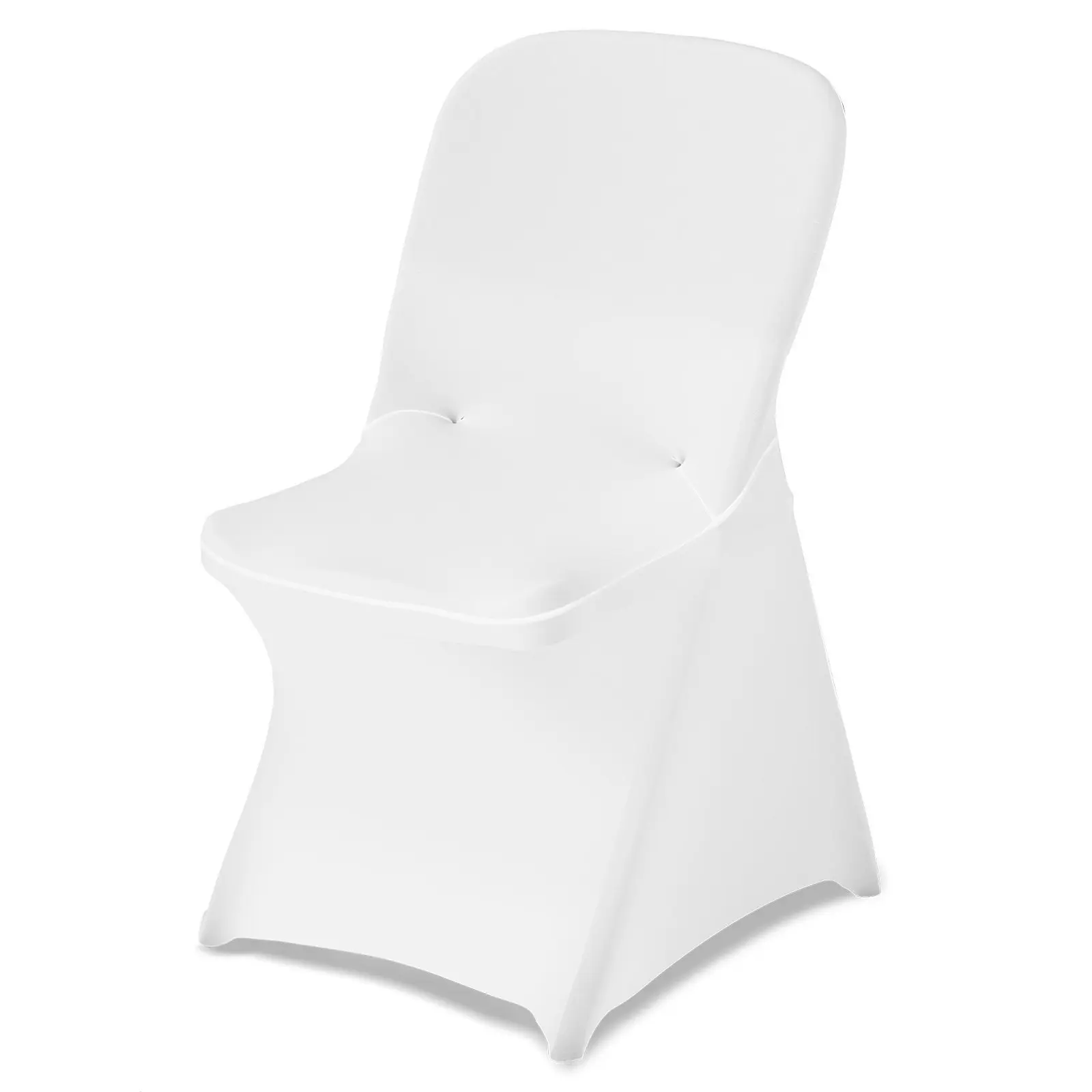 30 Pcs White Polyester Spandex Chair Covers Set - Stretch Slipcovers For Wedding Banquet, Dining Chairs, Flat-Front Design, Easy Fit For Most Standard Chairs Up To 18.11 x 19.69 x 33.86 Inches, Durable, Washable
