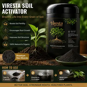 【BestSellerTop】Viresta Soil Revitalizer, Concentrated Humic Acid Soil Conditioner for Lawn, Garden, Fruit Trees, Vegetables & Potted Plants, Makes up to 266 Gallons, 13.8 oz-gan-Viresta