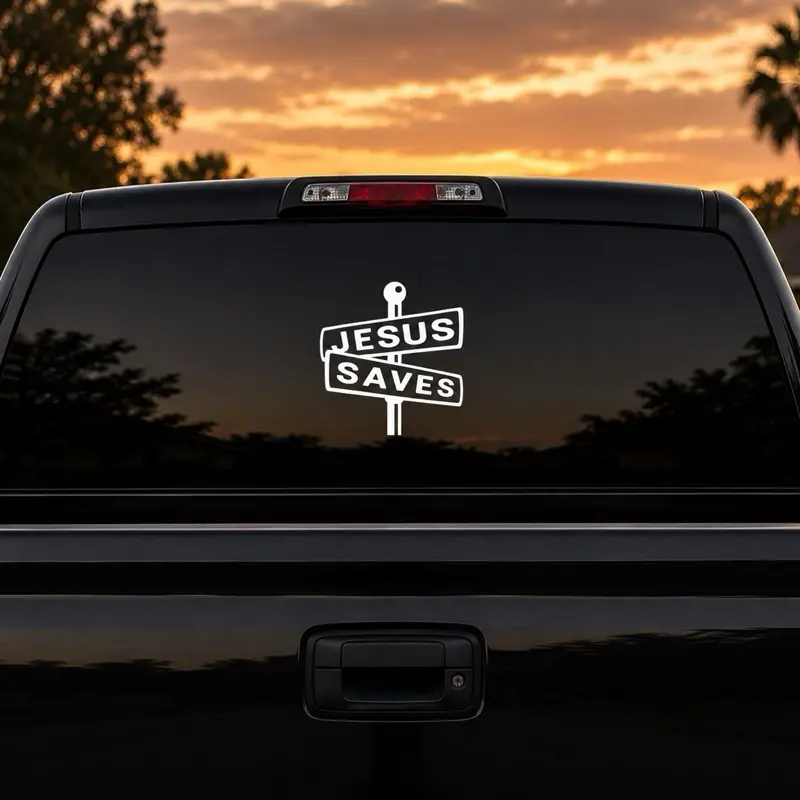 Jesus saves decal
