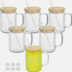 Glass Mug snow globe 15oz