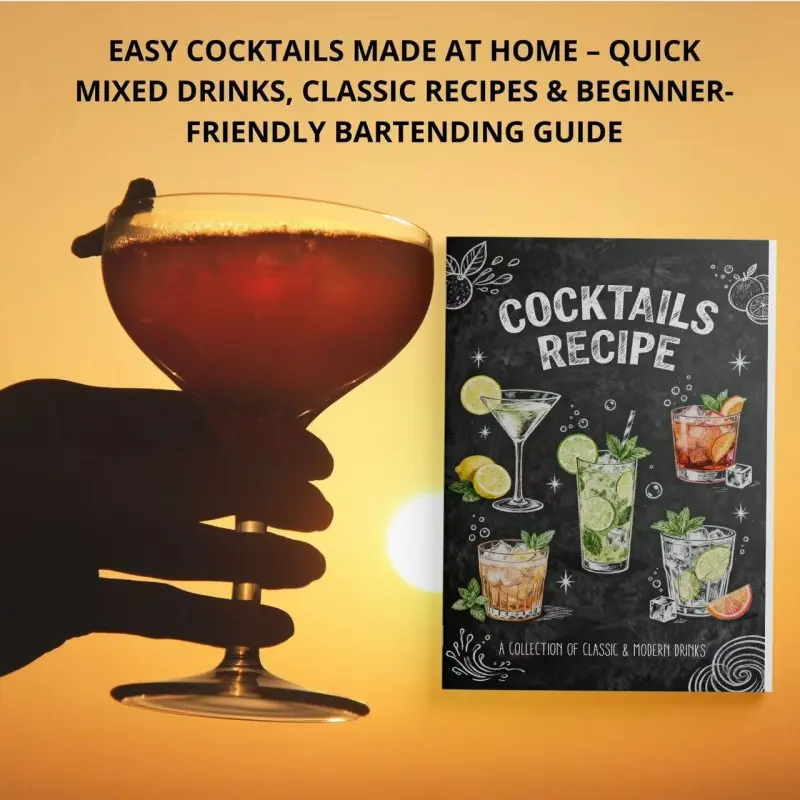 Cocktails Recipe Book: A Collection of Classic & Modern Drinks, Beginner Friendly Home Bartender Guide with Easy Cocktail Recipes for Parties & Gatherings