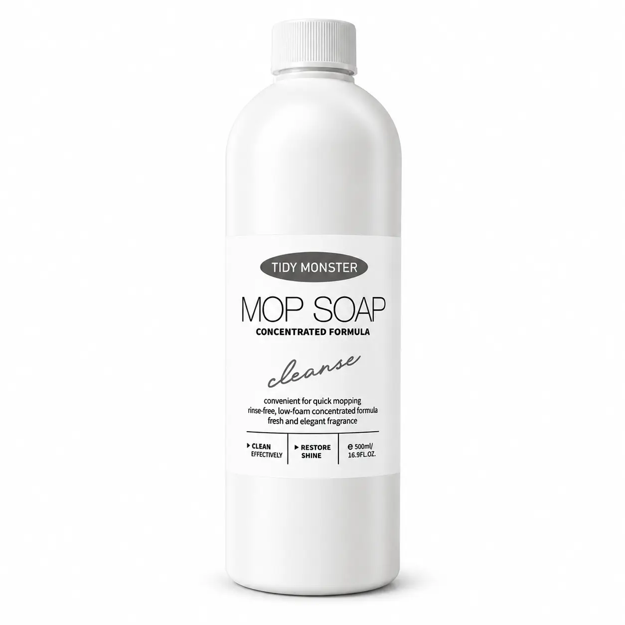 Floor Cleaner 16.9FL OZ Multi-Surface Shine & Deodorizer, Fast-Dry Streak-Free for Tile Laminate Wood, Pet Safe & Plant-Based
