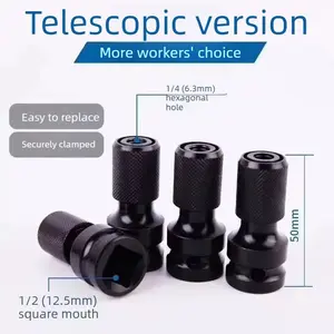 1/2-Inch Female to 1/4-Inch Male Impact Socket Adapter, Female Socket Extension, Conversion Tool for Impact Driver & Wrench