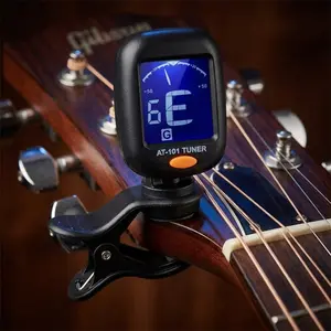 Clip-on Tuner for Guitar, Bass, Violin, Ukulele | High Sensitivity Portable Mini Tuner | Easy Storage, Perfect for Dorm, Camping & Outdoor Performances | Guitar Assisted Tool, Guitar Learning Tools
