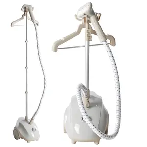 1500W Standing Garment Steamer with 1.7L Tank & Wheels, 55 Min Continuous Steaming, Adjustable Height for Clothes and Curtains