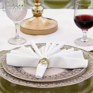 White Cloth Napkins Washable 210GSM Heavy-Duty Solid Table Napkins Cloth Bulk, Reusable Napkins with Hemmed Edges for Dinner, Holiday, Wedding, Party & Everyday Use