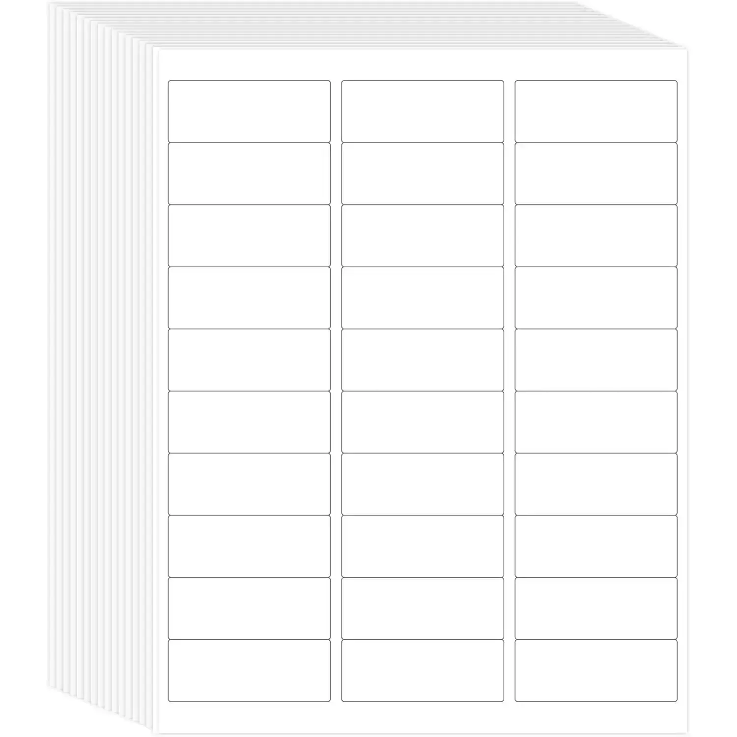 Printable Address Labels, 1" x 2-5/8", 3,000 Labels, 30 per Sheet, Label Stickers for Envelopes (100 Sheets)