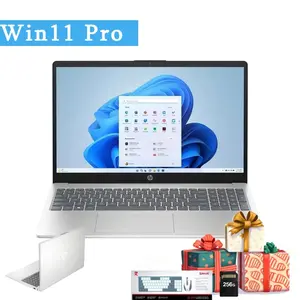 HP 15.6" Laptop | Intel i3-N305, Up to 32GB RAM + 512GB SSD | Win11 Pro for Student & Business,Bundle Accessory,Silver